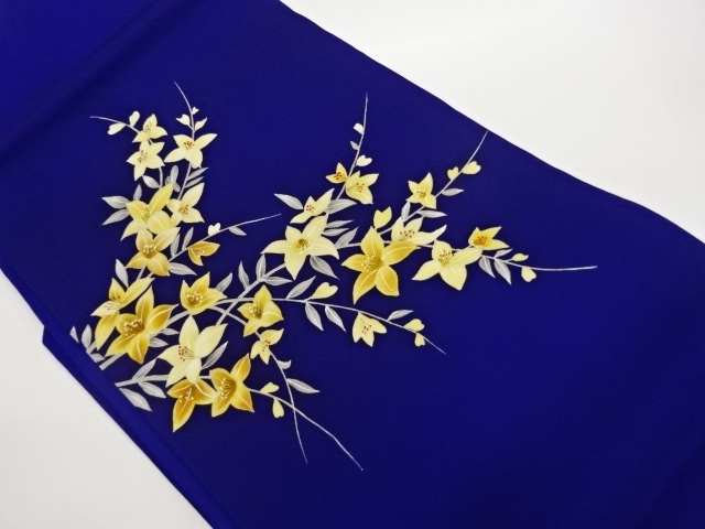 JAPANESE NAGOYA OBI / SHIOZE / HAND PAINTED / FLOWER